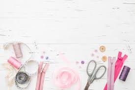 Download High Angle View Of Sewing Items On Wooden Background For Free In 2020 Sewing Items Sewing Logo Sewing Photography