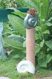 Schnecke Getopfert Stele Beton Garten Schnecken