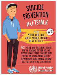 World Health Organization Who Suicides Are Preventable People Who Talk About Suicide May Be Reaching Out For Help Or Support Facebook