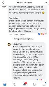 Dalam pada itu, cik epal turut berkongsi video yang memaparkan penjelasan suaminya, jofliam tentang rasionalnya menyaman individu (entiti ketiga) yang memberikan pendapat berunsurkan. Aida Sue On Twitter Drama Harini Khairul Yoi Netizen Fb Vs Cik Epal Produk Kurus Kenapalah Aku Follow Ky Ni Kat Fb Kan Dah Tertahu Https T Co Wwggzjl5mf Twitter