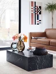 Plinth Coffee Table Design Within Reach In 2020 Marble Coffee Table Living Room Faux Marble Coffee Table Living Room Coffee Table