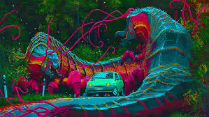We present you our collection of desktop wallpaper theme: 3440x1440px Free Download Hd Wallpaper Psychedelic Trippy Colorful Simon Stalenhag Wallpaper Flare