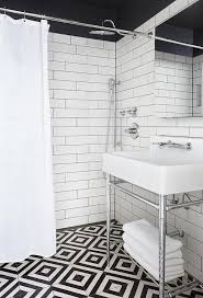 Maybe you would like to learn more about one of these? Black And White Diamond Pattern Bath And Shower Floor Modern Bathroom