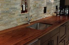 walnut countertop with undermount sink