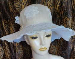Vintage 70's Sheer White Lace Floppy Bridal Picture Hat With Pearls and  Applique