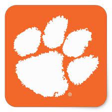 Clemson University Tiger Paw Square Sticker Zazzle Com Tiger Paw Clemson University Tigers Clemson Tiger Paw