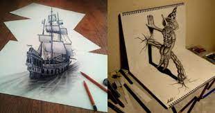 Patung dan relief adalah karya seni rupa tiga dimensi, yang dibuat dari bahan dasar batu dan kayu menggunakan teknik …. 10 Sketsa 3d Ini Tampak Nyata Banget Dijamin Bikin Melongo