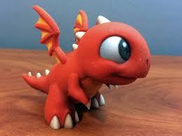 Dragonvale Baby Fire Dragon By Enix04 On Shapeways Fire Dragon Clay Dragon Cute Dragons