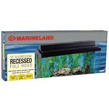 Fluorescent Rescessed Full Hood Black Marineland