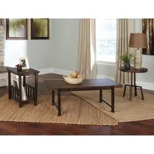 This table set is beautifully accented with plank detailing to give it a feel that is sure to complement any home décor. Signature Design By Ashley Riggerton 3 Piece Coffee Table Set Walmart Com Walmart Com