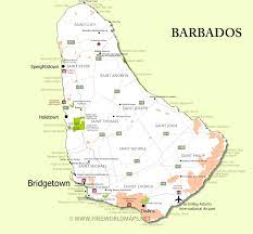 Dover Beach Barbados Map Barbados Map; Geographical Features Of Barbados Of The Caribbean -  Freeworldmaps.net