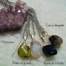 Collar con piedra ojo tigre cuarzo lluvia estrella citrino. Morganpiedras Collares De Serpentina Piedra De La Luna Lluvia De Estrellas Y Cuarzo Ahumado Morganpiedras Drop Earrings Necklace Pendant Necklace