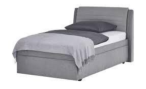 Bett mit gepolstertem rahmen & hohem kopfteil, in vielen farben und größen inkl. Polsterbettgestell Count Grau 120x200 Cm Hoffner