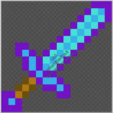 Spada Di Diamante Incantata Di Minecraft Schema Perline Da Stirare Pyssla Hama Beads Grat Imagenes De Minecraft Armables De Minecraft Herramientas De Minecraft