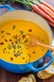 Create a batch of creamy parsnip and carrot soup for a warming lunch or supper. Creamy Carrot Soup Recipe Natashaskitchen Com
