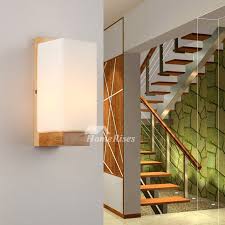 Great white shark wooden plaque price: Scandinavian Style Wall Sconce Fashion White Modern Solid Wood Bedside Wall Light Creative Candle