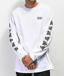 Black And White Long Sleeve Shirt Mens Dark Seas Black Rose White Long Sleeve T Shirt Long Sleeve Shirt Men Long Sleeve Shirts Shirt Design Inspiration