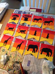 African Animals Sunset Banner Made With Supplies From Michaels Craft Store Safari Crafts Africa Craft Vbs Crafts