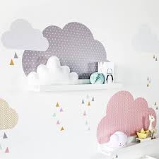 Cloud Wall Stickers Cloud Shelf Cloud Stickers Cloud Nursery Cloud Stickers Nursery Cloud Decal Ikea Mosslanda Shelf Not Included Kids Room Interior Design Cloud Shelves Childrens Shelves