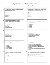 Do you know the secrets of sewing? Digestive System Multiple Choice