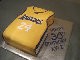 All chocolate fudge cake filled with chocolate oreo buttercream. Lakers Jersey Birthday Cakecentral Com