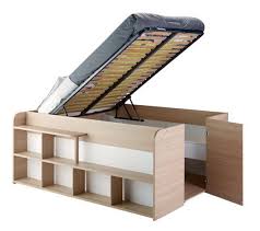 Lit 140x190 chene blanc meuble pas cher lit adulte conforama chambre adulte mobilier de salon lits. Epingle Sur Lit Estrade Plateform Storage Bed