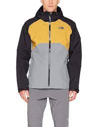 The North Face Stratos Men S Jacket Mustard Grey Small Mens Jackets Jackets The North Face