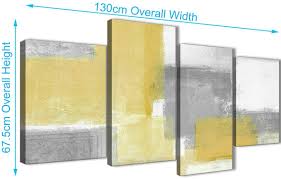 Click the image for larger image size and visually pleasant yellow and grey bedroom designs ideas 60. Wallfillers Large Mustard Yellow Grey Abstract Bedroom Canvas Pictures Decor 4367 130cm Set Of Prints Amazon Co Uk Kitchen Home