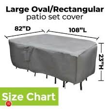 Details About Xl Patio Furniture Cover M H Extra Large Set Cover Round Table Chairs Outdoor