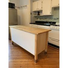 Ikea Varde Butcher Block Kitchen Island W Drawers Aptdeco