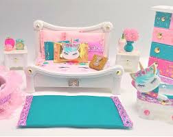 Kids Doll Furniture Kids Dollhouse Furniture Set Doll Bed Doll Etsy In 2020 Kids Doll House Doll Furniture Dollhouse Furniture Sets