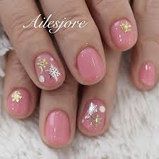 ピンクに雪の結晶 本厚木ネイルサロン ailesjoreエルジョワ nails japannail winternails nailartist nailstagram naildesign gelnails 젤네일 네일 美甲設計 凝膠指甲 日式美甲 本厚 nails beauty