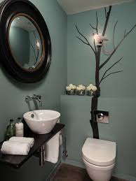 Bathroom Design Contemporary Powder Room Decorating Ideas With Dry Tree Theme Also Cute Pendant La Small Bathroom Colors Elegant Bathroom Small Bathroom Decor