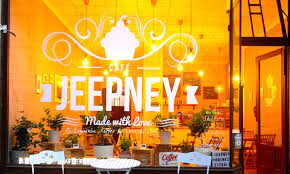 A restaurant serving coffee and other beverages. Jeepney Cafe Jeepney Cafe Leipzig