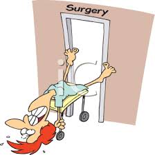 Hospital Patient Clip Art Hospital Clip Art Image Woman Refusing To Go To Surgery Surgery Humor Hip Replacement Surgery Knee Surgery