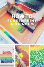 How To Screenprint A Rainbow Screen Printing Diy Screen Printing Diy Prints
