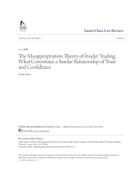 The Misappropriation Theory of Insider Trading: What Constitutes a Similar  Relationship of Trust and Confidence
