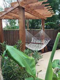 ★you can always choose your favorite color! Triangle Pergola Backyard Hammock Pergola Patio Backyard Projects