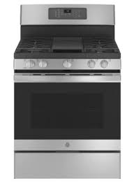 Dual fuel range with 5 gas burners, electric convection oven with 3.8 cu. Ge Appliances Jgb735spss 30 5 0 Cu Ft Stainless Steel Gas Range With 5 Burners And Air Fryer