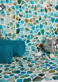 Riva Del Mar Collection Modern Tile By Country Floors Glass Backsplash Glass Tile Tiled Countertop Bathroom