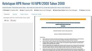 Maybe you would like to learn more about one of these? Cek Fakta Tap Mpr No 6 Tahun 2000 Atur Pemimpin Yang Tak Dikehendaki Rakyat Harus Mundur Cek Fakta Liputan6 Com