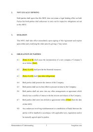 Feel free to contact us if you need help to prepare for the new. Memorandum Of Understanding Template Burgielaw