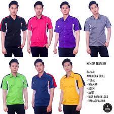 Contohnya bila kita perhatikan jenis kain kemeja yang sering digunakan untuk dipakai bekerja di kantor, biasanya adalah kain drill. Baju Seragam Kemeja Kerja Kantor Lapangan 001 Shopee Indonesia