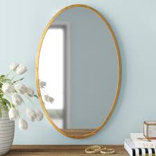 May be hung horizontal or vertical. Gold Oval Mirrors You Ll Love In 2021 Wayfair