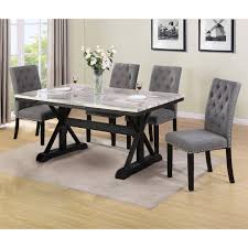 There is a lot of dining room chairs leather upholstered dining chairs arhaus via arhaus.com. Yileiduota 5 Pieces Dining Table Set For 4 Kitchen Room Tempered Glass Dining Table 4 Faux Leather Chairs Black Table Chair Sets Kitchen Dining Room Furniture Guardebem Com