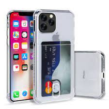 Transparent wallet credit card holder case cover for iphone 11 xs pro max xr 8 6. For Iphone 11 Pro Max Xs 8 Plus Clear Wallet Credit Card Holder Stand Case Cover Ebay