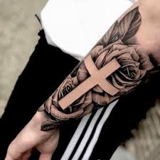 Cross with flowers inside tattoo. Top 250 Best Cross Tattoos October Tattoodo