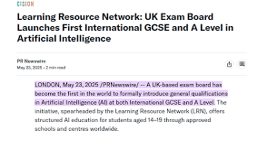 重磅发布：全球首个AI“高考”课程出炉！英国LRN考试局为中学生铺设 ...
