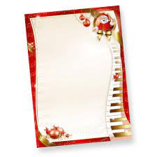 Jetzt aus vielen weihnachtsmotiven kostenloses briefpapier zum ausdrucken aussuchen und weihnachtspost verschicken. Weihnachtspapier Musik 100 Blatt Briefpapier Weihnachten Motivpapier