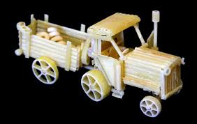 Photos Miniature Models Made From Pasta Pasta Art Macaroni Crafts Coffee Bean Art